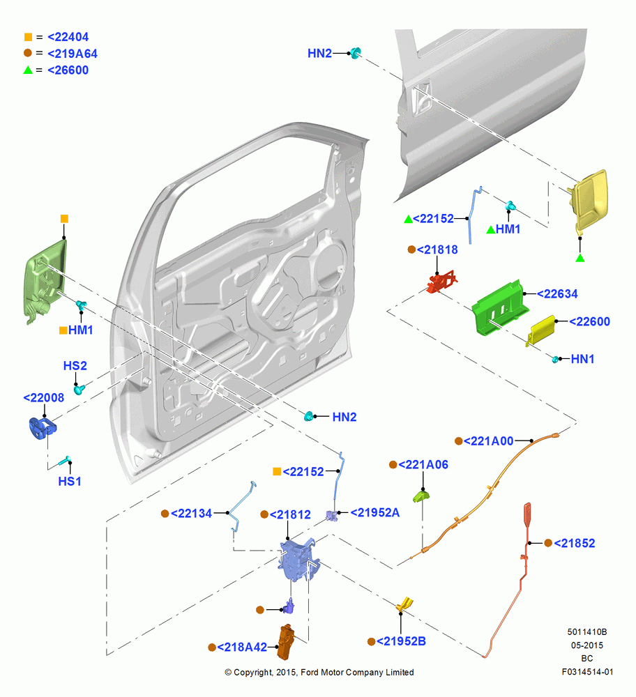 10B - Front Door Lock Controls, Super Cab; 13/JUL/2015