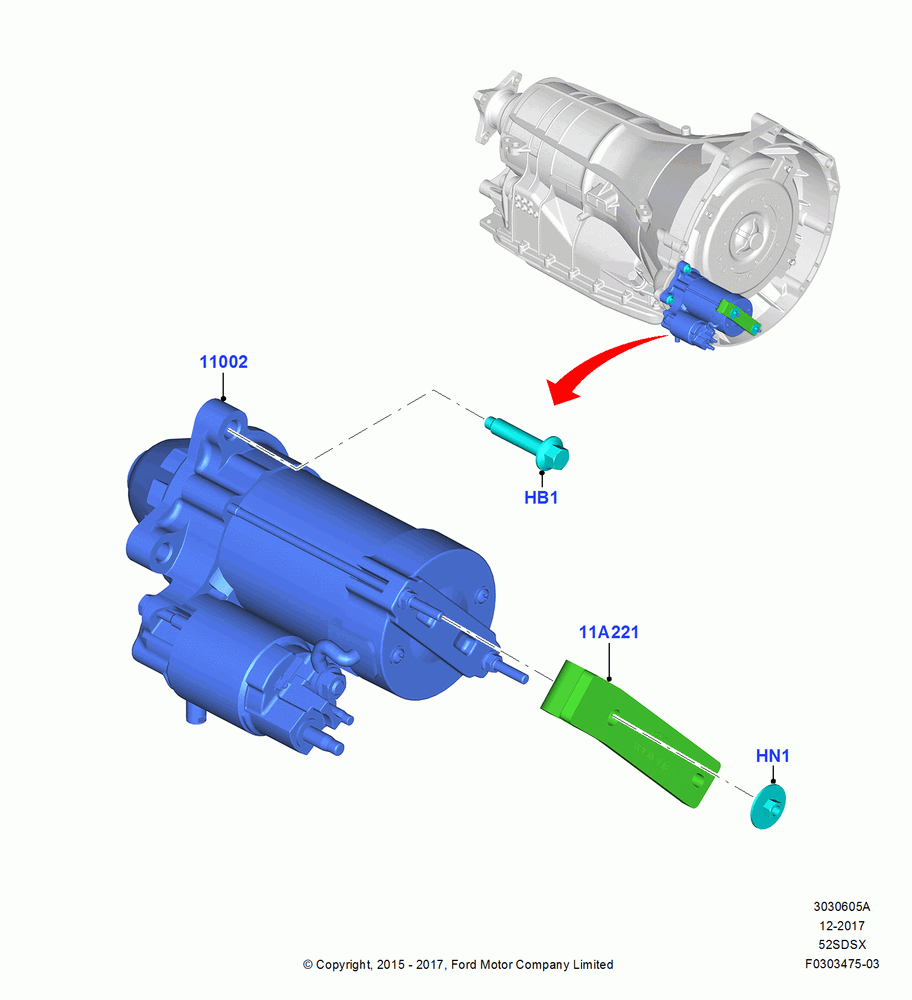 05A - Starter Motor, MOD 5.2L-TIVCT PFI NA HP1 GAS; 13/JUL/2015