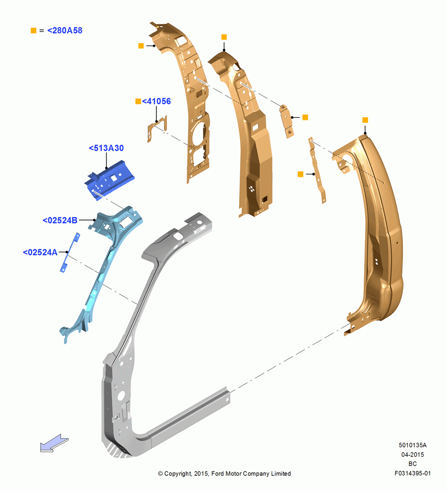 35A - Side Panels - Inner, Regular Cab; 13/JUL/2015