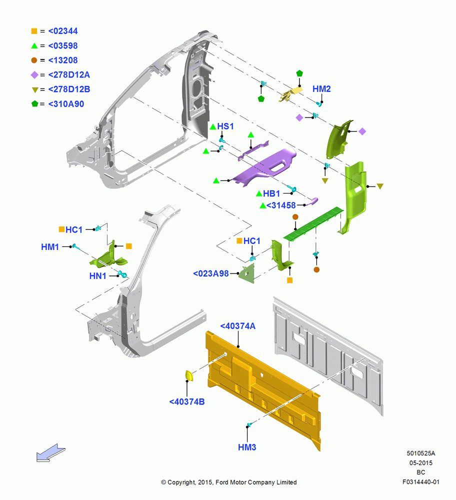 25A - Side Trim, Regular Cab; 13/JUL/2015