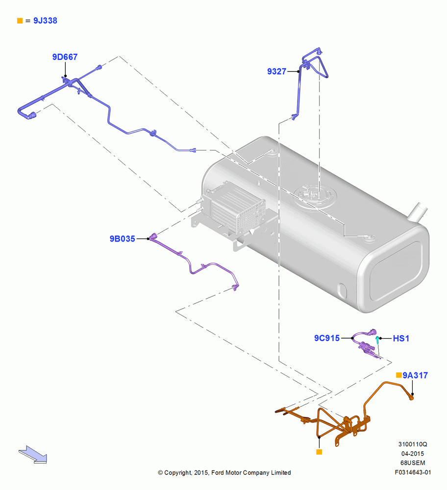 10Q - Fuel Lines, 6.8L Gas EFI V10; 13/JUL/2015