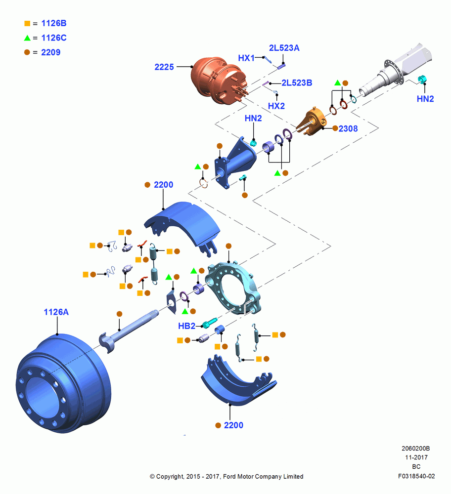 Rear Drum Brakes, All Wheel Drum Brakes