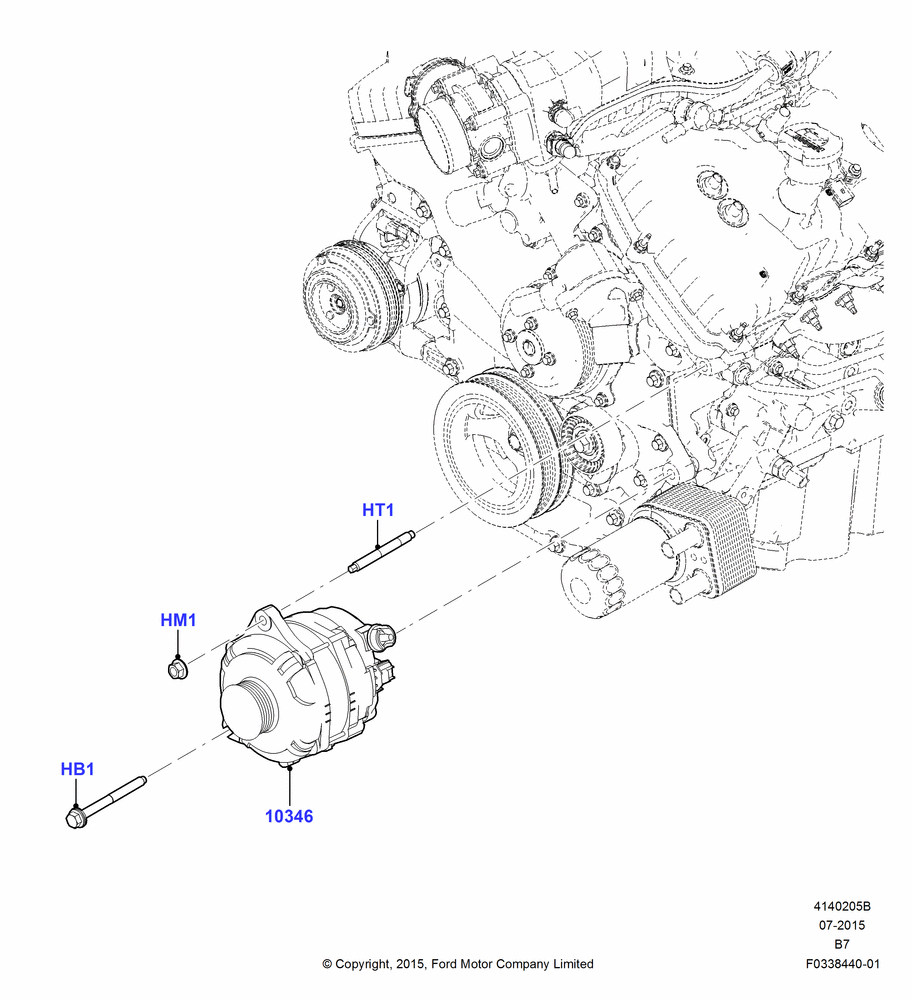 05B - Alternator and Mountings; 11/AUG/2014-30/JUN/2017