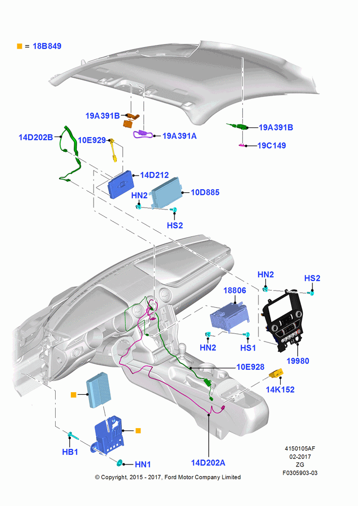05AF - Audio Equipment - Original Fit, Human Machine Interface 3, Human Machine Interface 4, ICE Noise Reduction Module; 03/AUG/2015