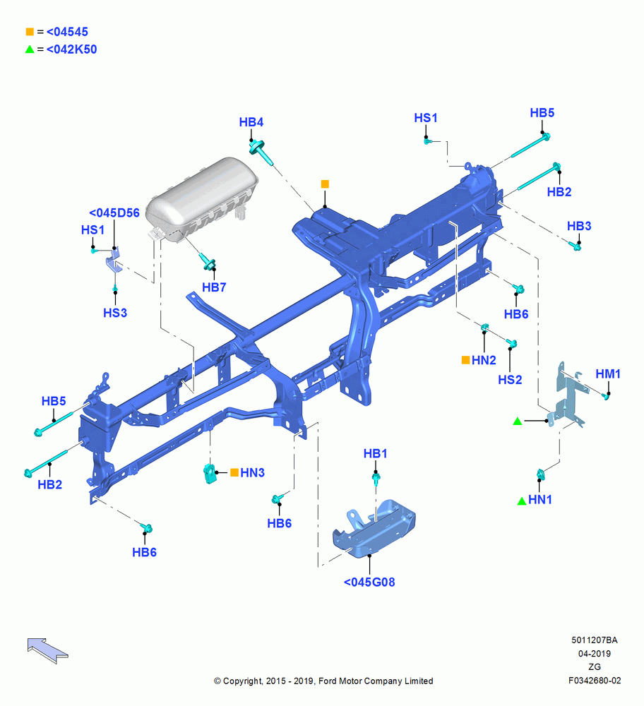07BA - Instrument Panel Installation, RHD RWD; 03/AUG/2015