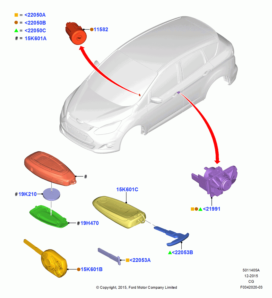 05A - Vehicle Lock Sets and Repair Kits, North American Markets; 23/JUL/2012-26/APR/2018