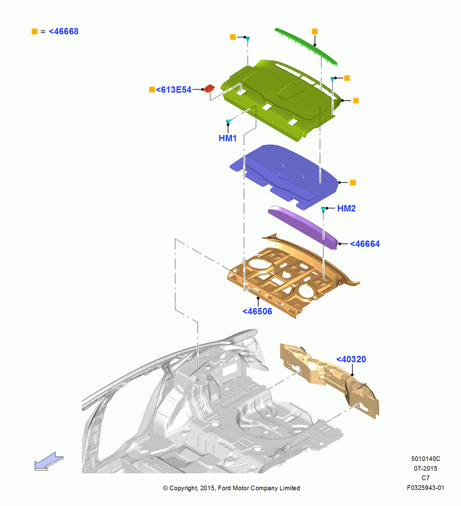40C - Rear Panels and Rear Package Tray, Flatrock Assembly Plant - USA; 17/JUN/2014-04/APR/2016
