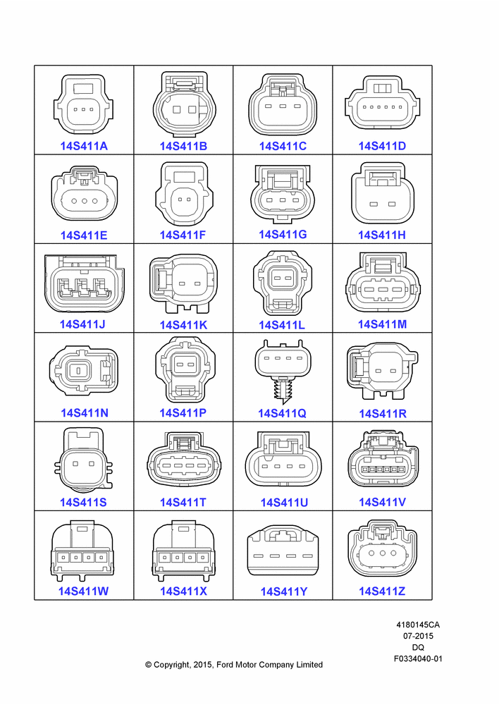 45CA - Pigtail Wiring Kits, Page A, Sensors; 19/JAN/2015