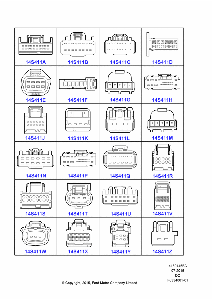 45FA - Pigtail Wiring Kits, Page A, Modules And Controllers; 19/JAN/2015