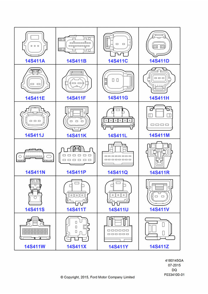 45GA - Pigtail Wiring Kits, Miscellaneous, Page A; 19/JAN/2015