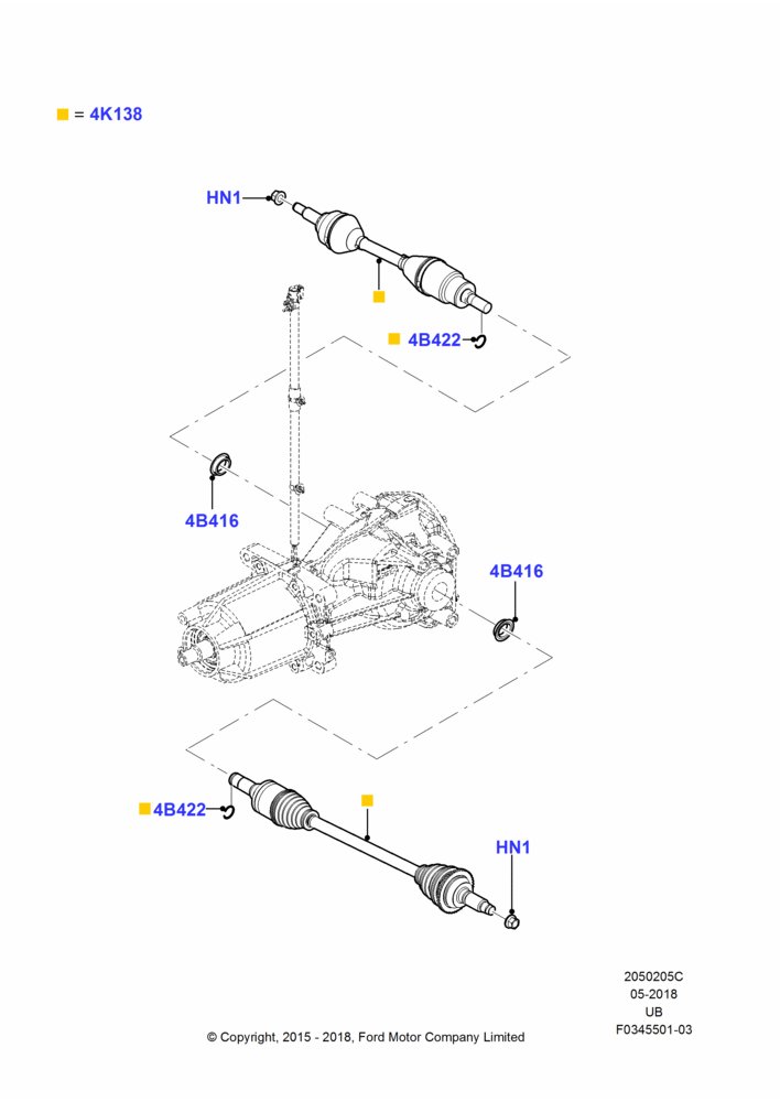 05C - Rear Axle, LHD 4WD (FTD), Axle Shaft; 06/FEB/2012-03/MAR/2019