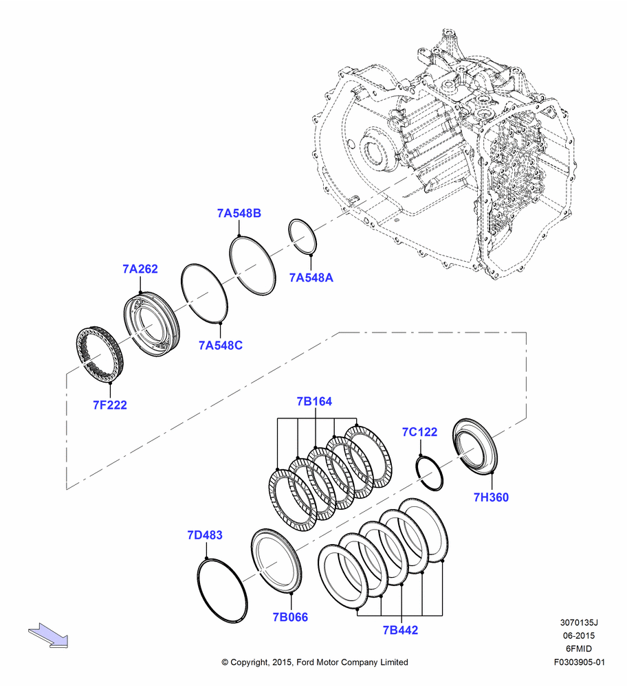 35J - Overdrive Clutch and Components, 6 Speed Auto Trans 6F15; 08/SEP/2015-04/MAY/2018