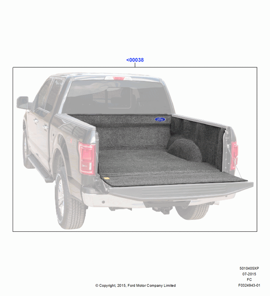 05XP - Pick Up Box/Tailgate and Tonneau, (+) North American Markets, Bed Rugs, Accessory; 20/OCT/2014