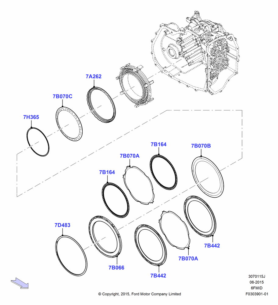 15J - Forward Clutch and Components, 6 Speed Auto Trans 6F15; 08/SEP/2015-04/MAY/2018