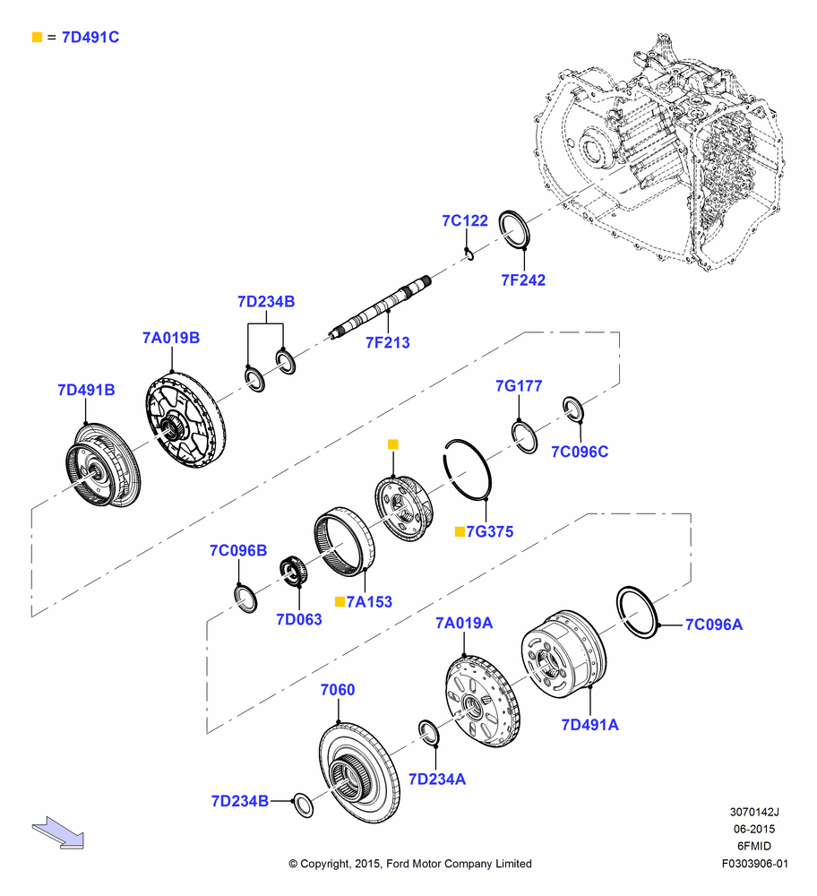 42J - Planetary Gear Sets, 6 Speed Auto Trans 6F15; 08/SEP/2015-04/MAY/2018