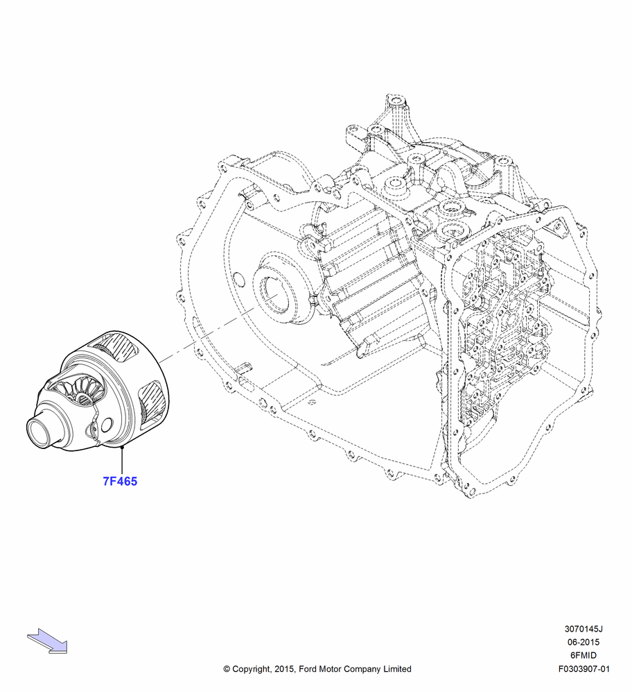 45J - Automatic Transaxle Diff.Component, 6 Speed Auto Trans 6F15; 08/SEP/2015-04/MAY/2018