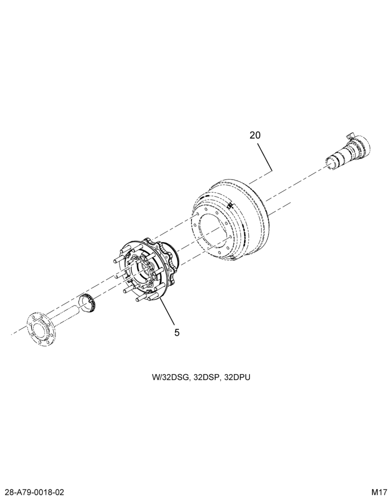 HUB ASM, REAR; STL, ABS 2/2