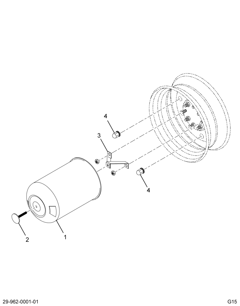 ..KIT HUB CAP COVER REAR (4C4Z-1A115-BA)