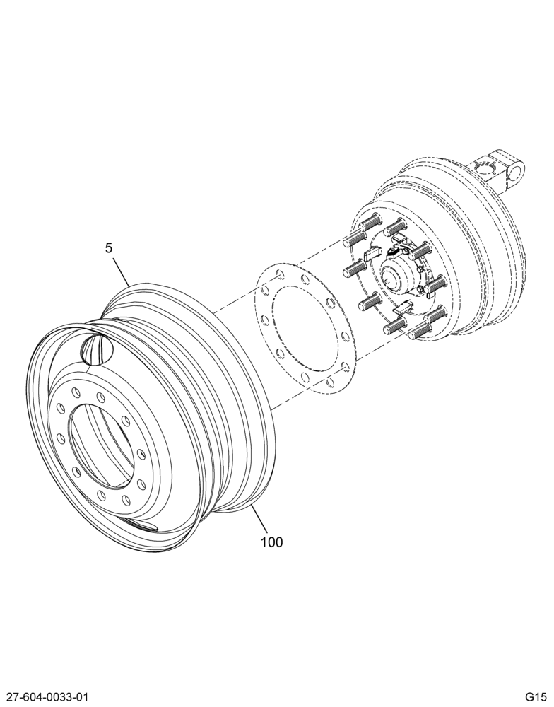 RIM, FRT AXLE; DISC WHEEL 1-PC