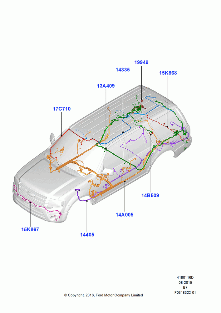 16D - Wiring - Body And Roof Console, 5.4L 3V V8; 02/FEB/2015-30/JUN/2017