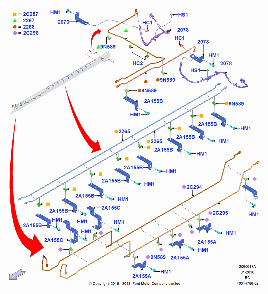 REAR BRAKE LINES, With 4 Wheel Disc-Brake