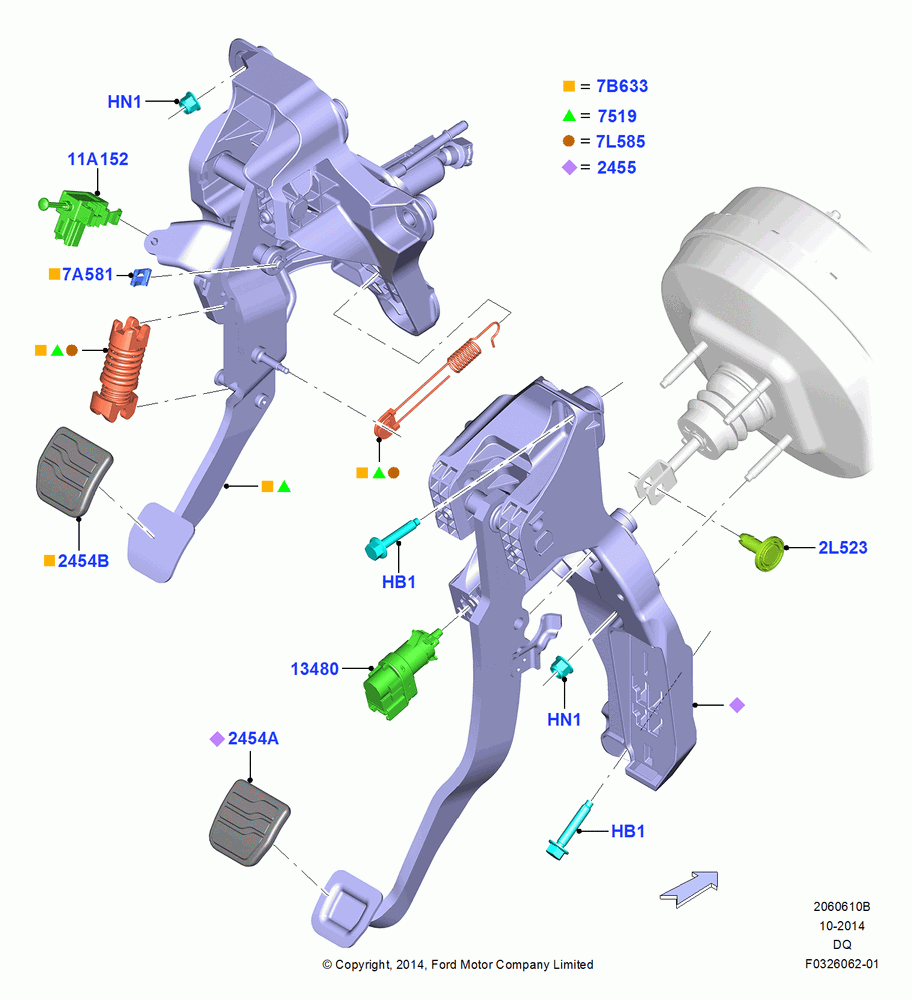 10B - Brake and Clutch Controls, 6-Speed Manual Transaxle - MMT6; 15/DEC/2015