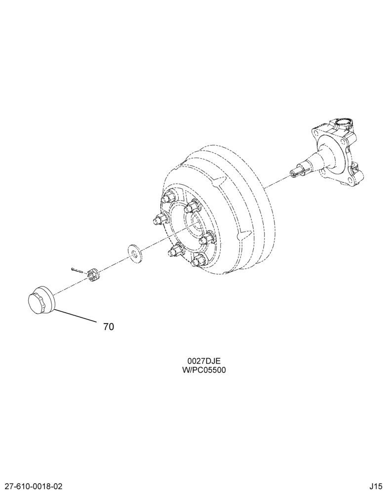 HUB CAP KIT; FRONT WHEEL; F-F12-WHLEND 2/2