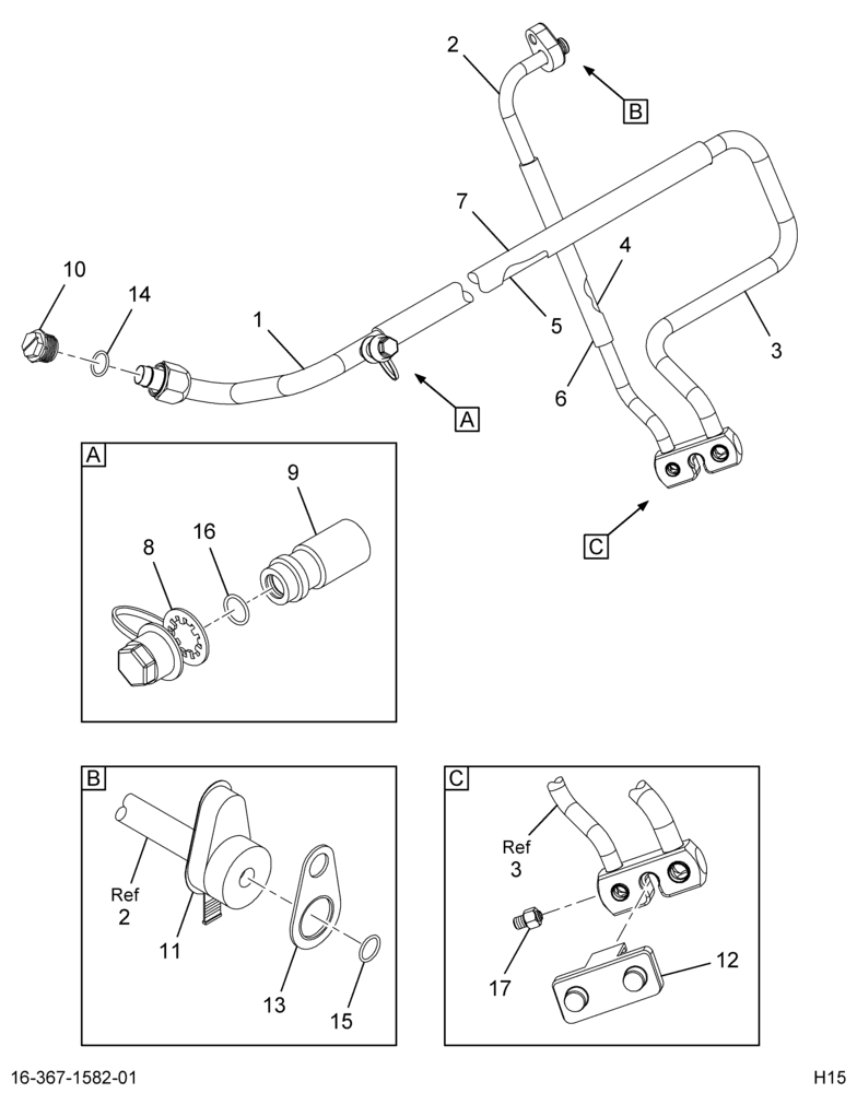 ..HOSE ASSY A/C COMPR MANIFOLD (6E7Z-19D734-AA)
