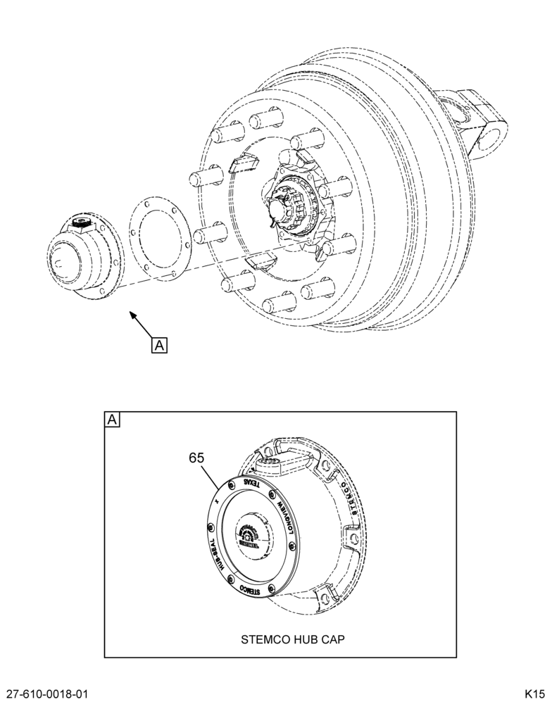 HUB CAP KIT; FRONT WHEEL