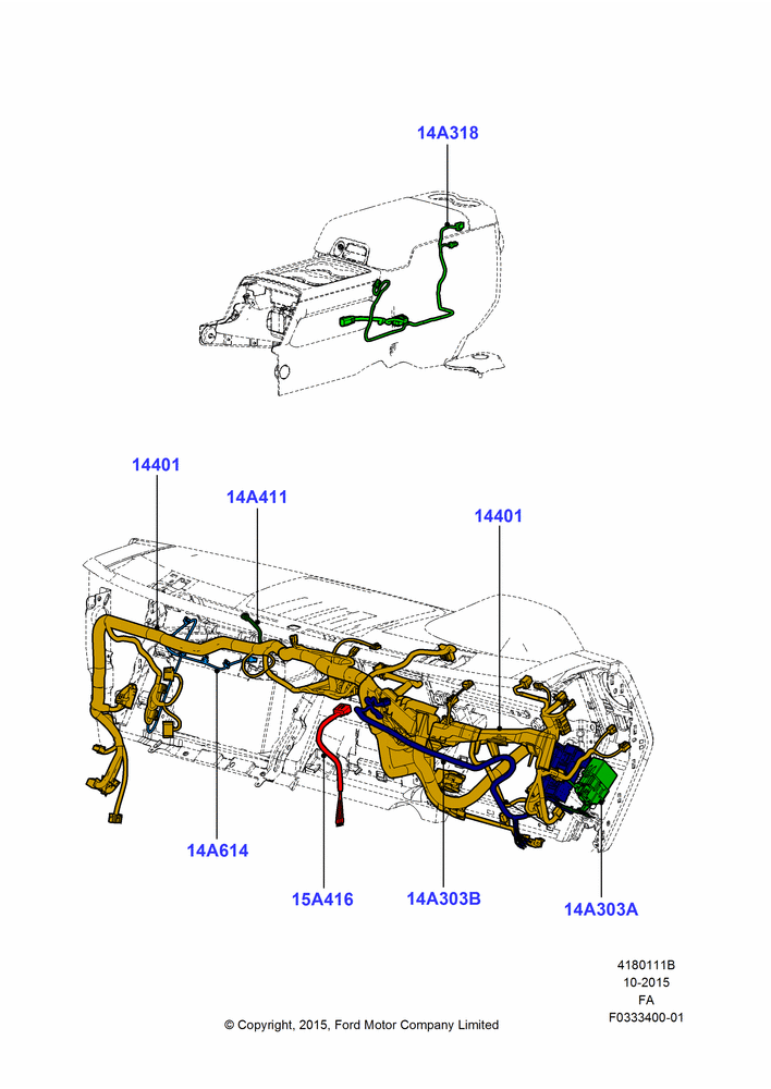11B - Wiring - Dash And Floor Console; 25/MAY/2015-05/JUL/2016