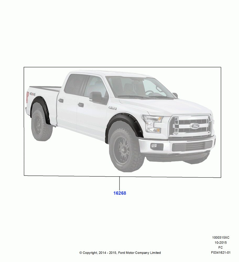 15XC - Body Dress Up Kits - Side, (+) North American Markets, Accessory, Bushwacker Fender Flare Kit; 20/OCT/2014