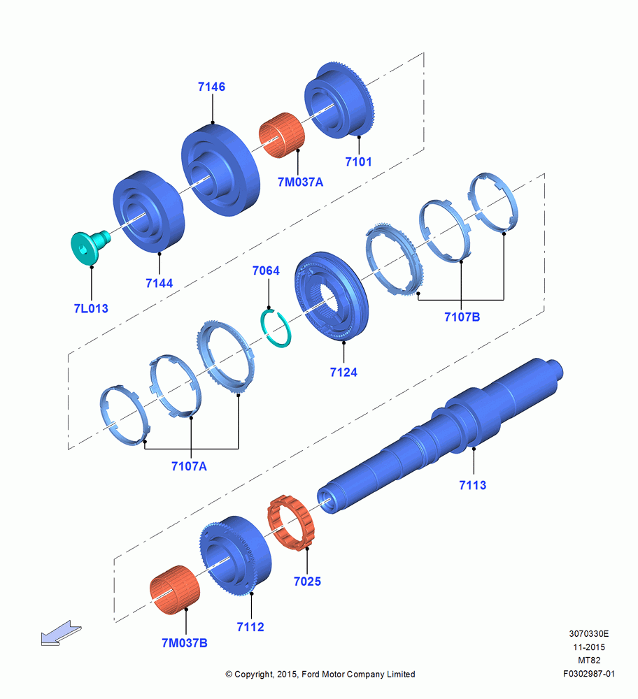 30E - Transmission Counter Shaft Cluster, 6 Speed Manual Transmission-MT82, 2.0 EcoBlue E, 2.0 EcoBlue F; 18/AUG/2014-02/OCT/2017