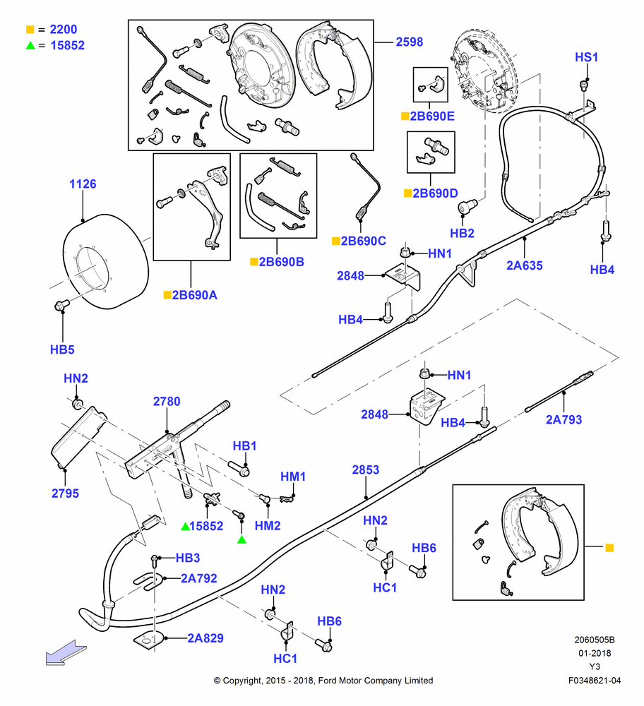 Parking Brake, With BT Delivery Van Pack, 16,000 LB. GVW, 19,500 LB. GVW