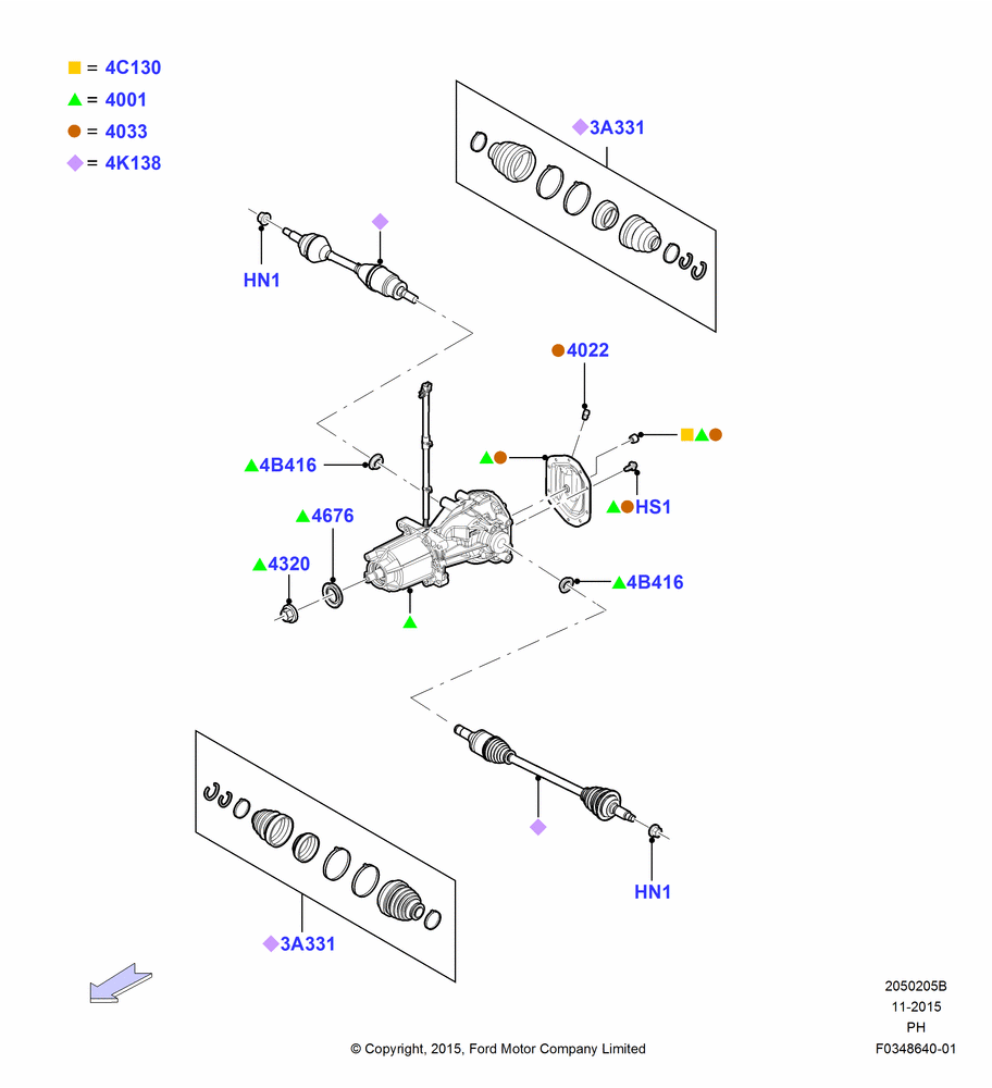 05B - Rear Axle, LHD 4WD (FTD), LHD 4WD (Part Time Drive); 06/FEB/2012-01/MAR/2019