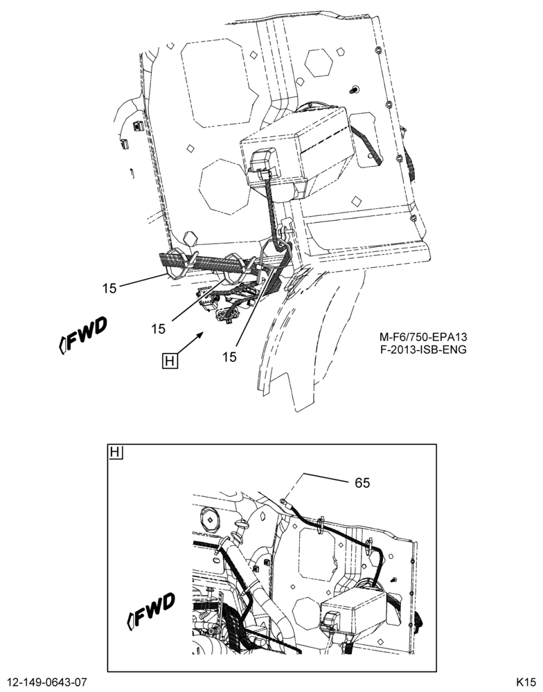 ENGINE WIRING INSTL; FORD JV CUMMINS ISB ENGINE 7/7