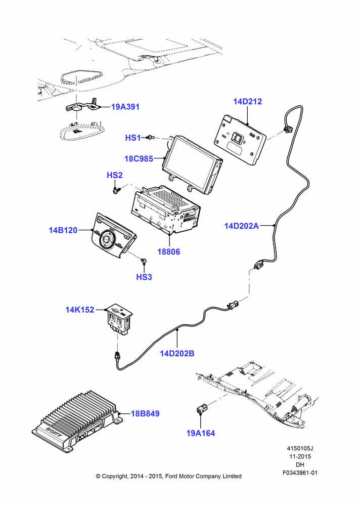 05J - Audio Equipment - Original Fit, Sync II, Sync II With Navigation; 08/DEC/2014-04/MAY/2018