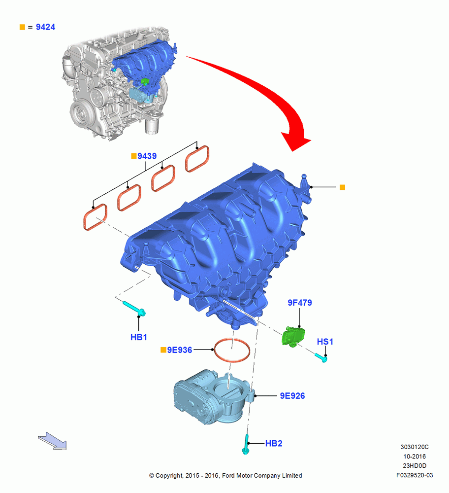 20C - Intake Manifold, 2.3L Ecoboost; 04/JAN/2016