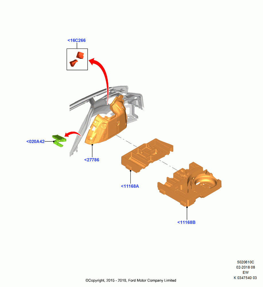 10C - Insulators - Rear, RS Version, (+) "CDN/MEX/PR/USA"; 04/JAN/2016