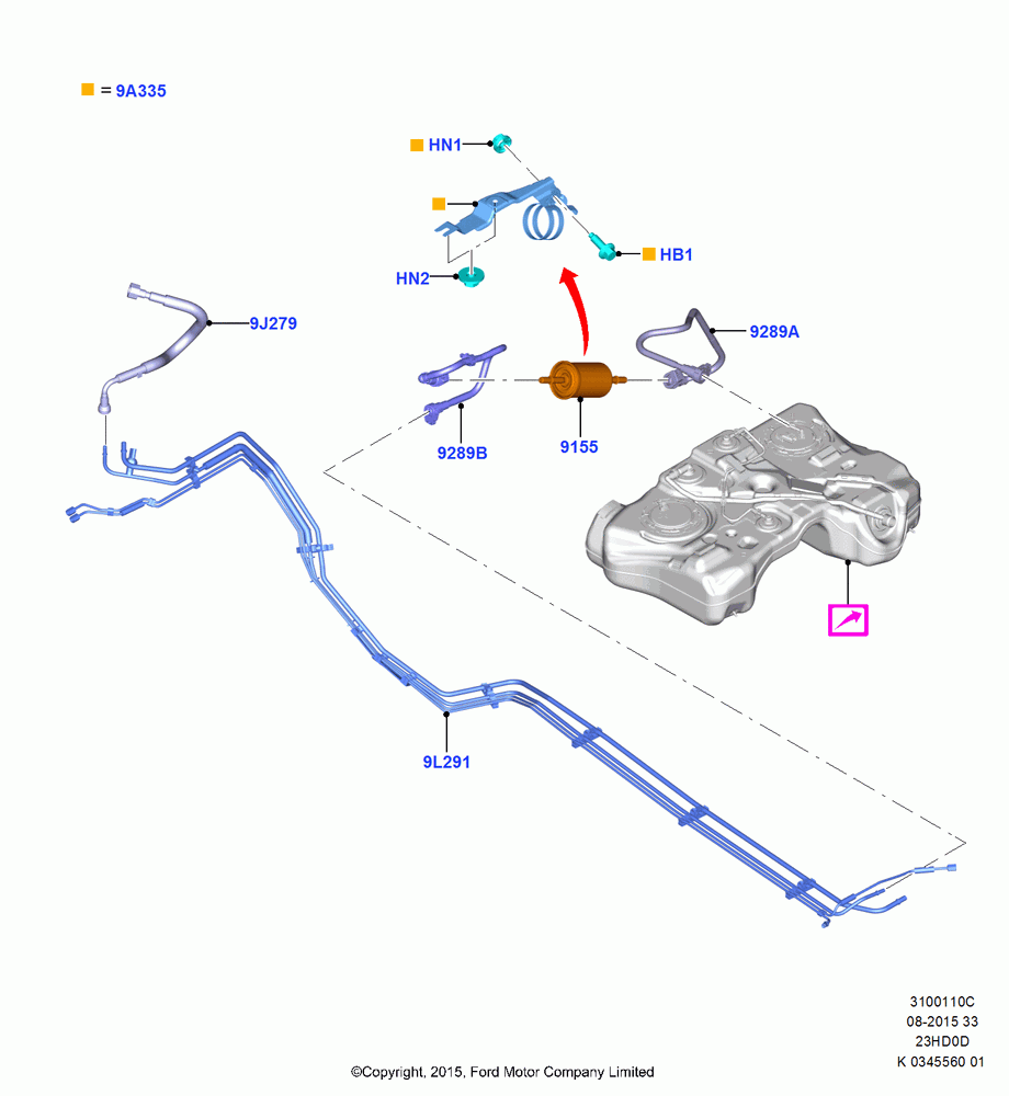 10C - Fuel Lines, 2.3L Ecoboost; 04/JAN/2016