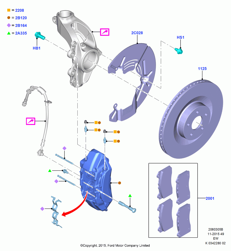 05B - Front Brake Discs and Calipers, RS Version; 04/JAN/2016