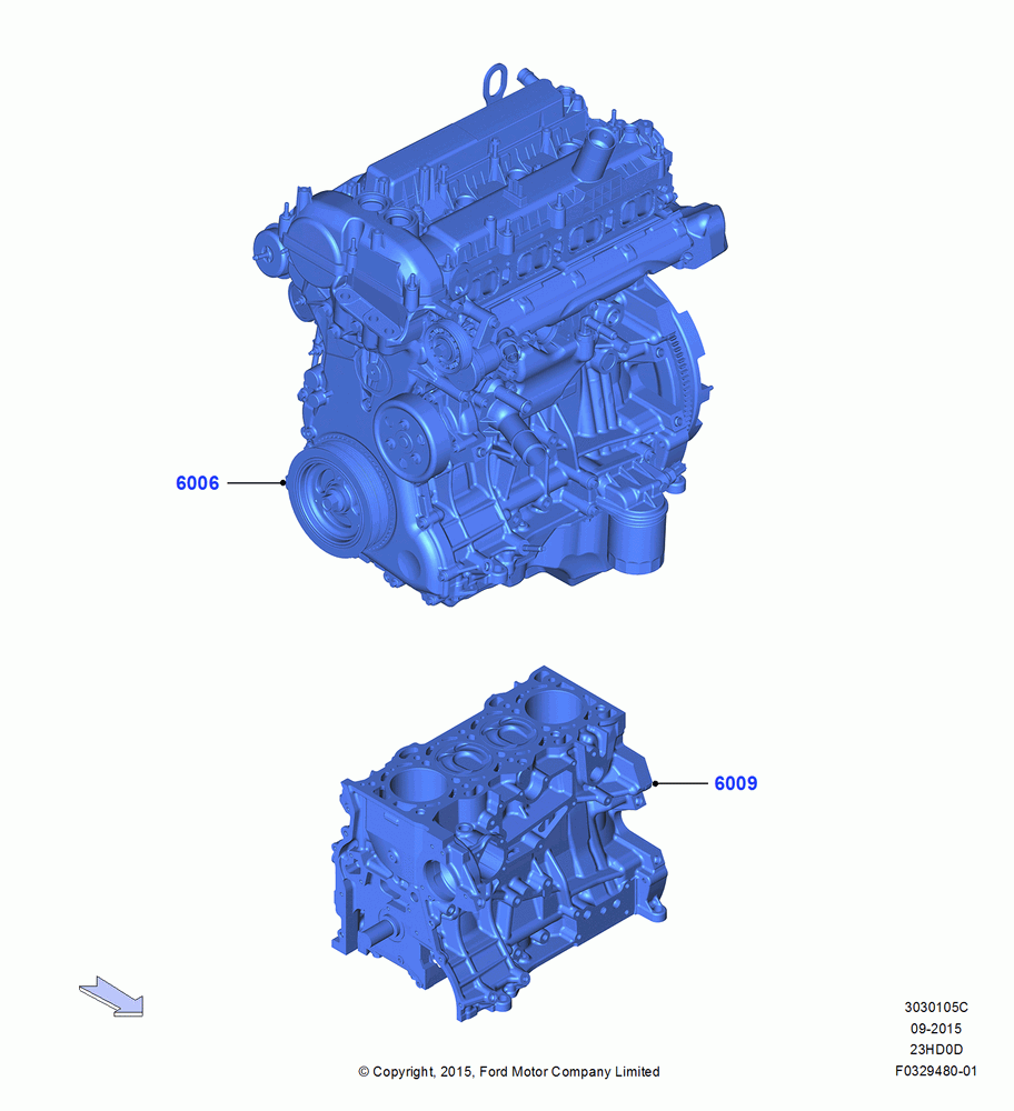 05C - Service Engine and Short Block, 2.3L Ecoboost; 04/JAN/2016