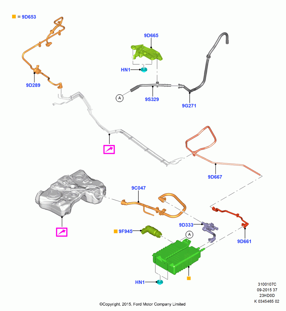 07C - Fuel Vapour System, 2.3L Ecoboost; 04/JAN/2016