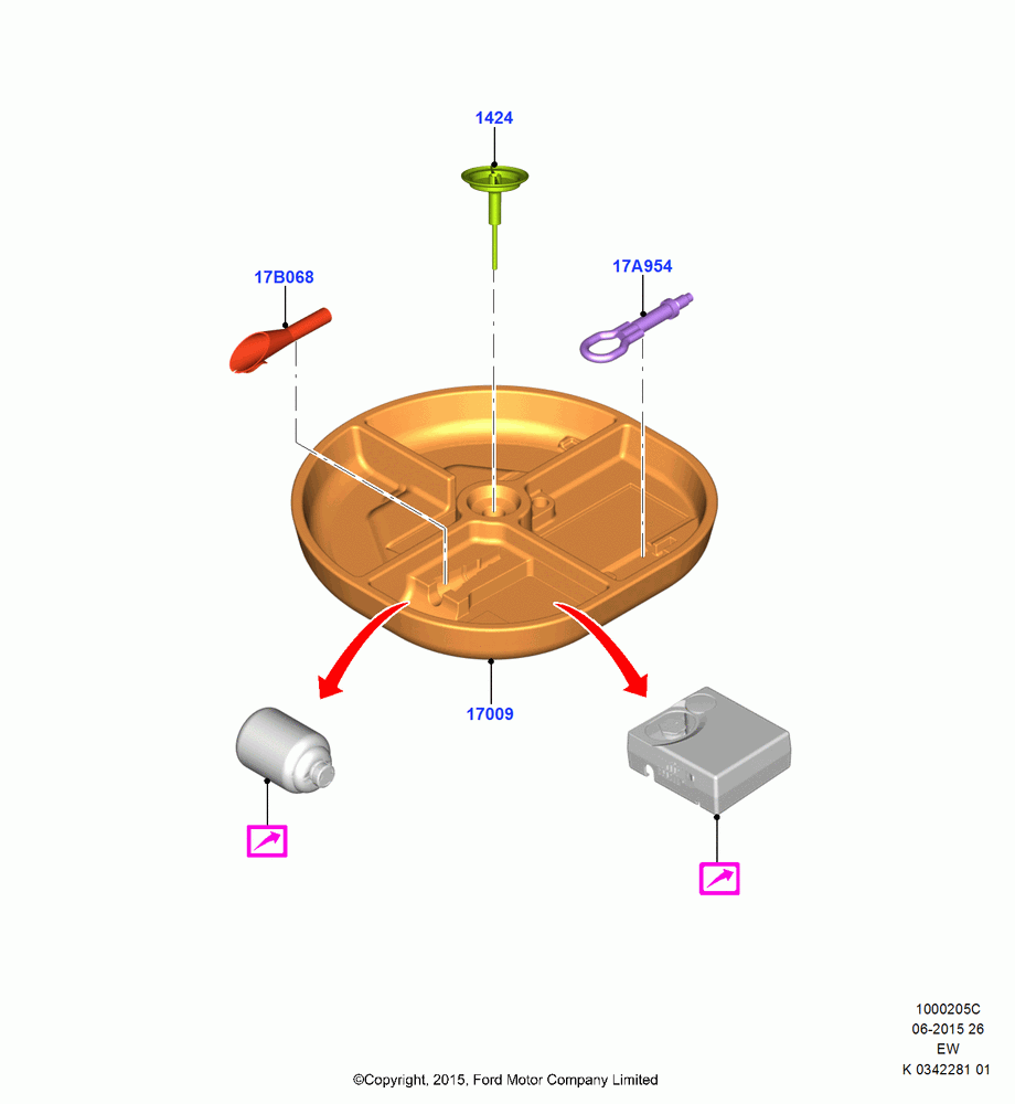 05C - TOOLS, Less Spare Wheel, RS Version; 04/JAN/2016