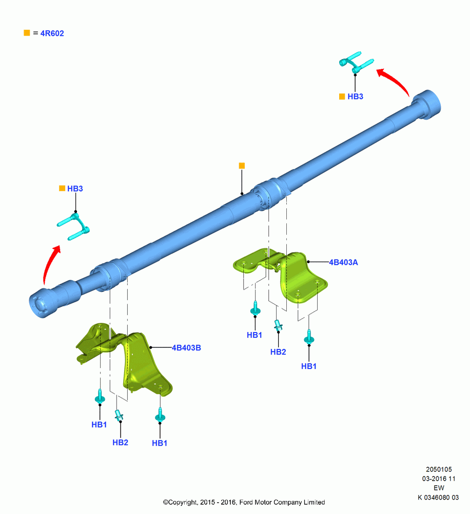 05 - Drive Shaft - Rear Axle Drive, RS Version; 04/JAN/2016