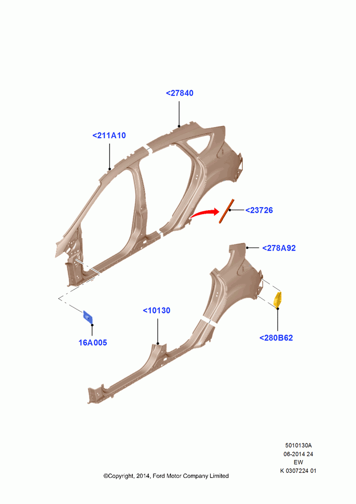 30A - Side Panels - Outer, 5 Door Sedan; 06/OCT/2014