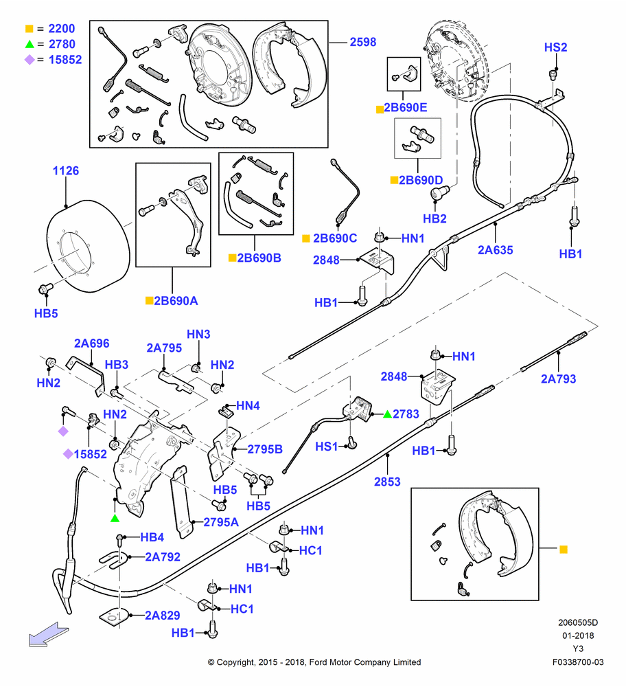 Parking Brake, 20,500 LB. GVW, 22000 LB. GVW, 24,000 LB. GVW, 26000 LB. GVW