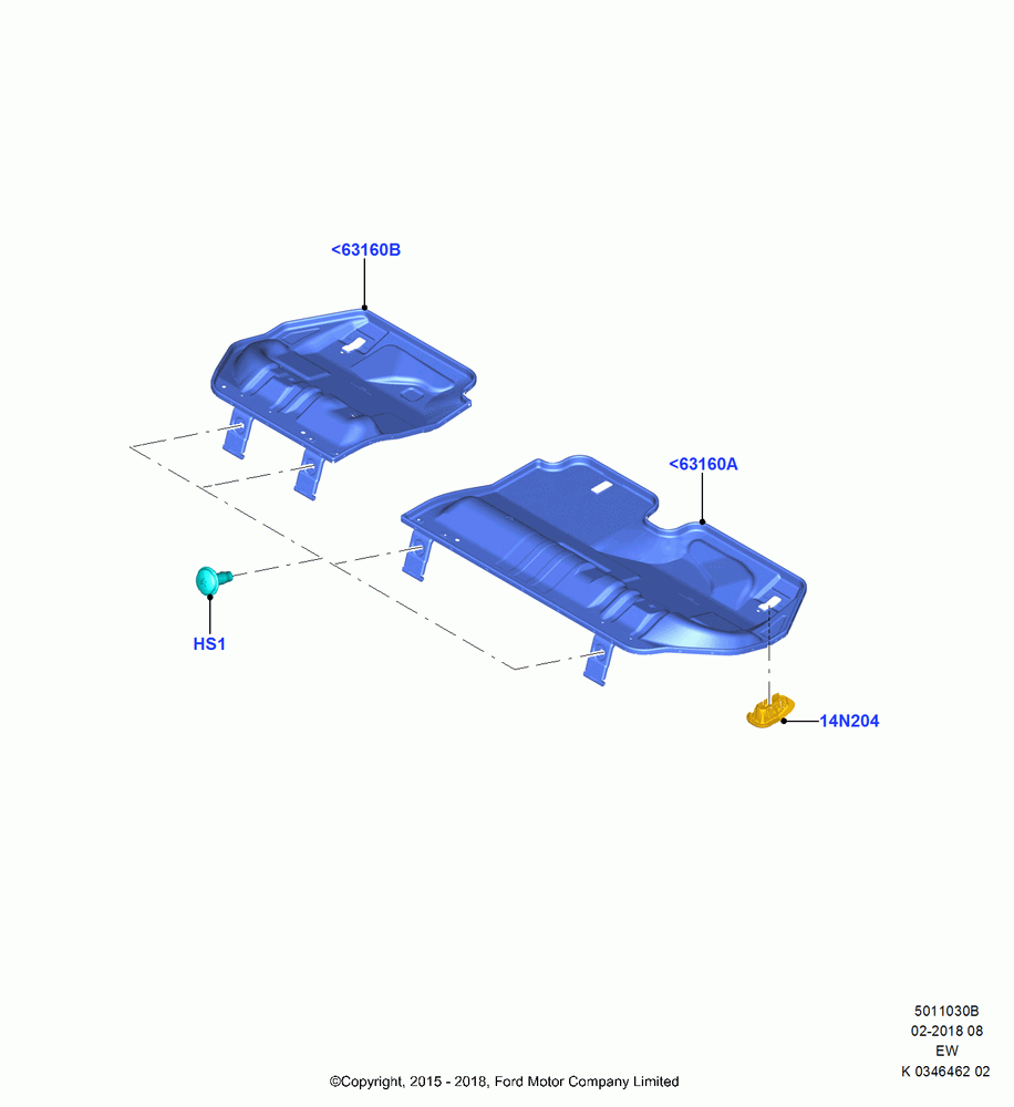 30B - Rear Seat Base, (+) "CDN/MEX/PR/USA"; 04/JAN/2016