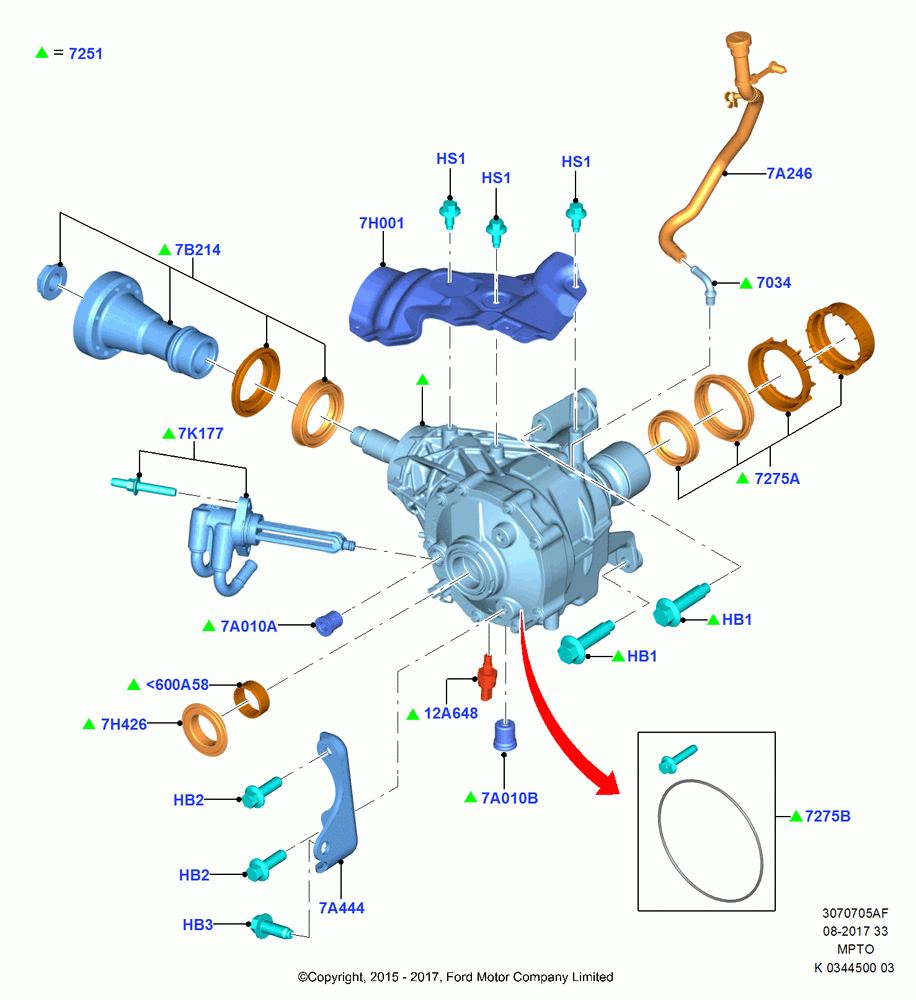 05AF - Transfer Drive Case, 4WD; 04/JAN/2016