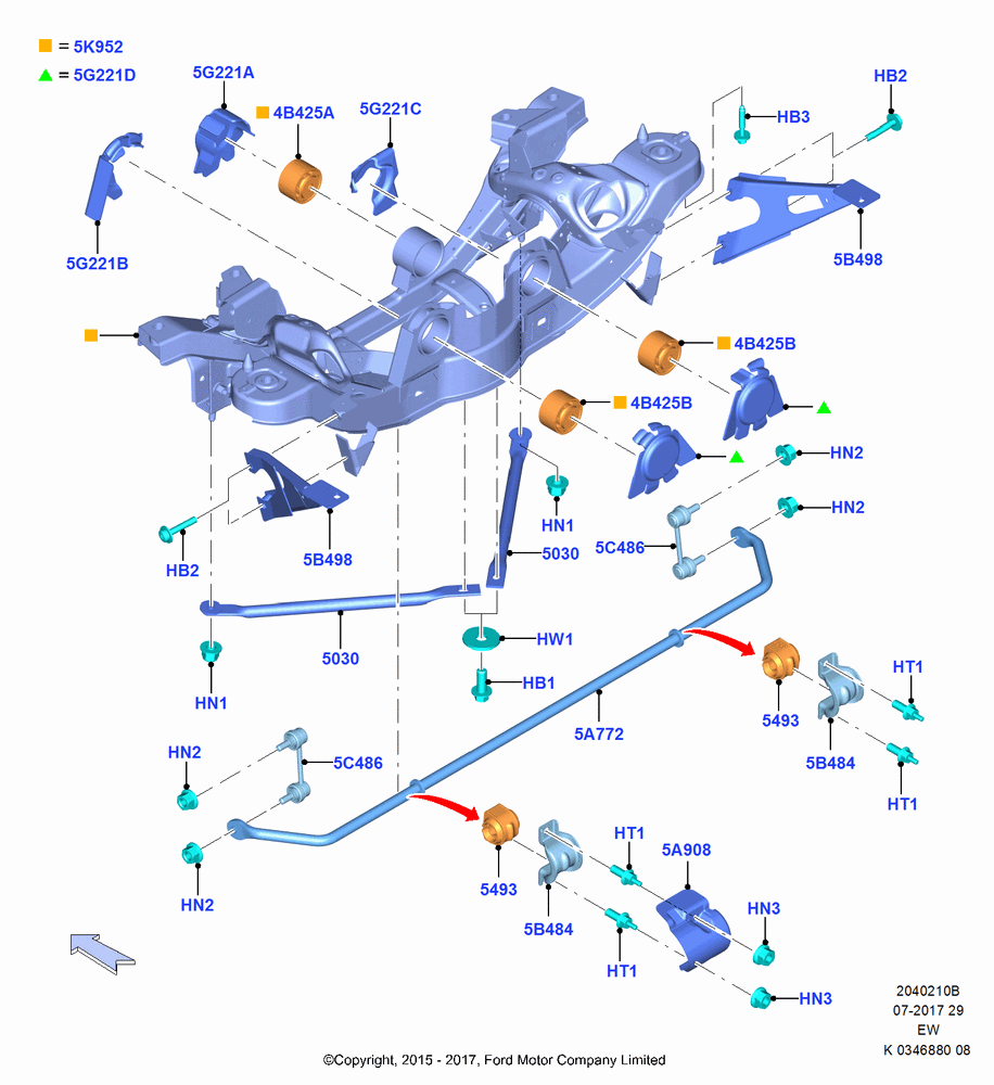 10B - Rear Cross Member & Stabilizer Bar, RS Version; 04/JAN/2016