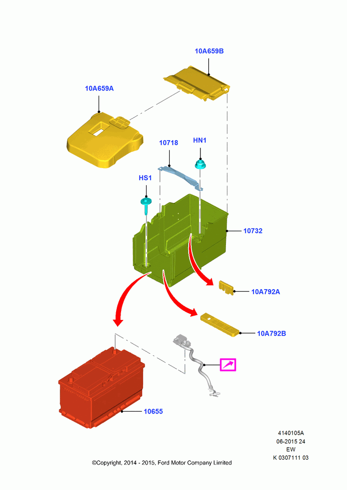 05A - Battery and Mountings, Less BEV Version; 06/OCT/2014